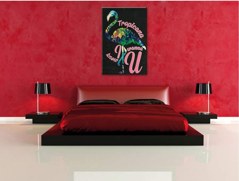 Dark Tropicana black Leinwandbild Bild auf Leinwand, XXL riesige Bilder fertig gerahmt mit Keilrahme