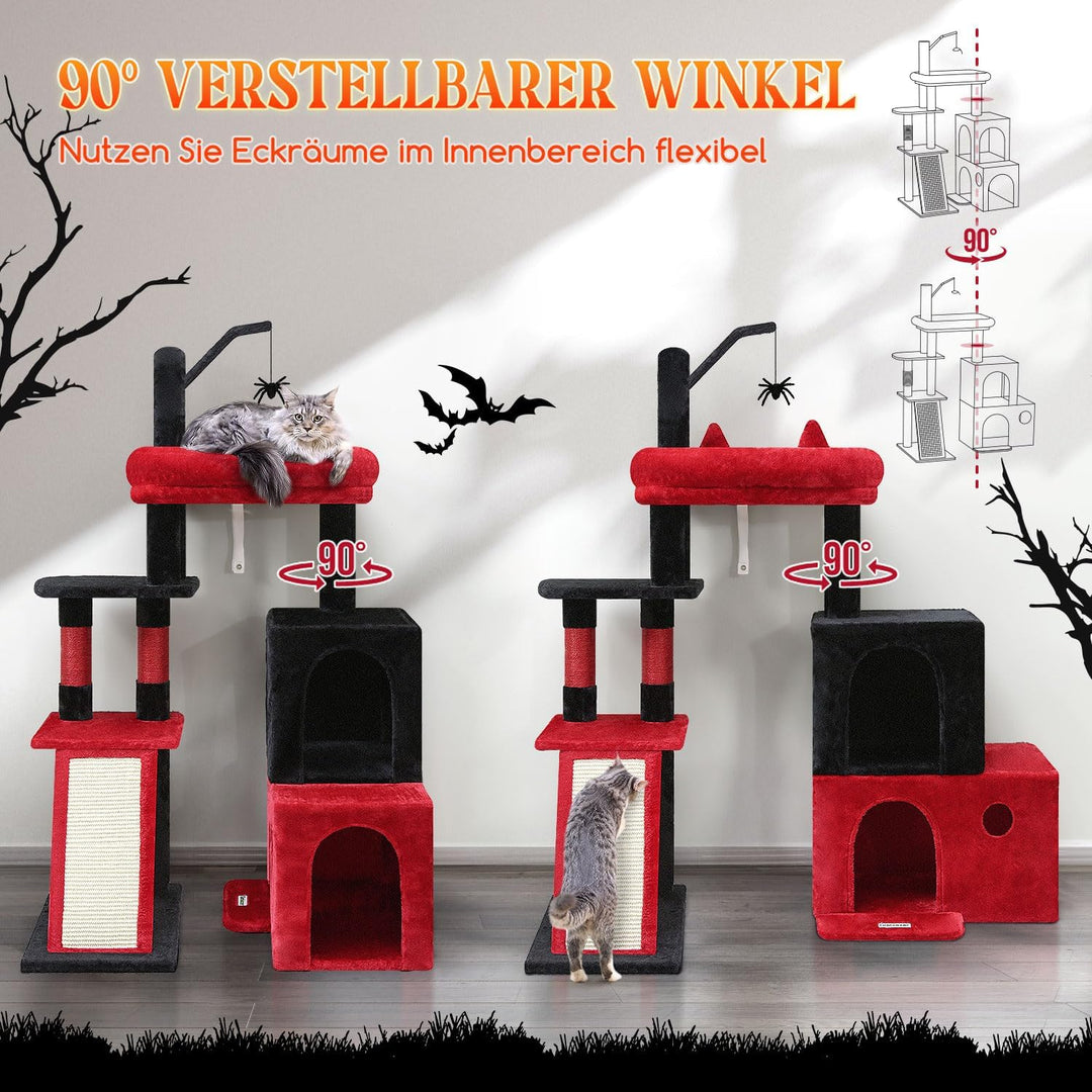 Globlazer F50 Kratzbaum mit Katzenhaus L:50cm Sisalrampe für Katzen Senior | Katzenbaum Stabil für E