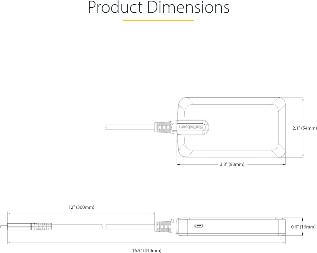 StarTech.com 4 Port USB C Hub - USB C auf 4X USB-A 5Gbit/s Hub mit Optionalem Zusatzstromanschluss -