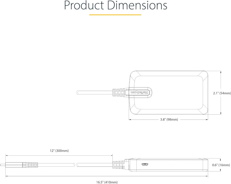 StarTech.com 4 Port USB C Hub - USB C auf 4X USB-A 5Gbit/s Hub mit Optionalem Zusatzstromanschluss -