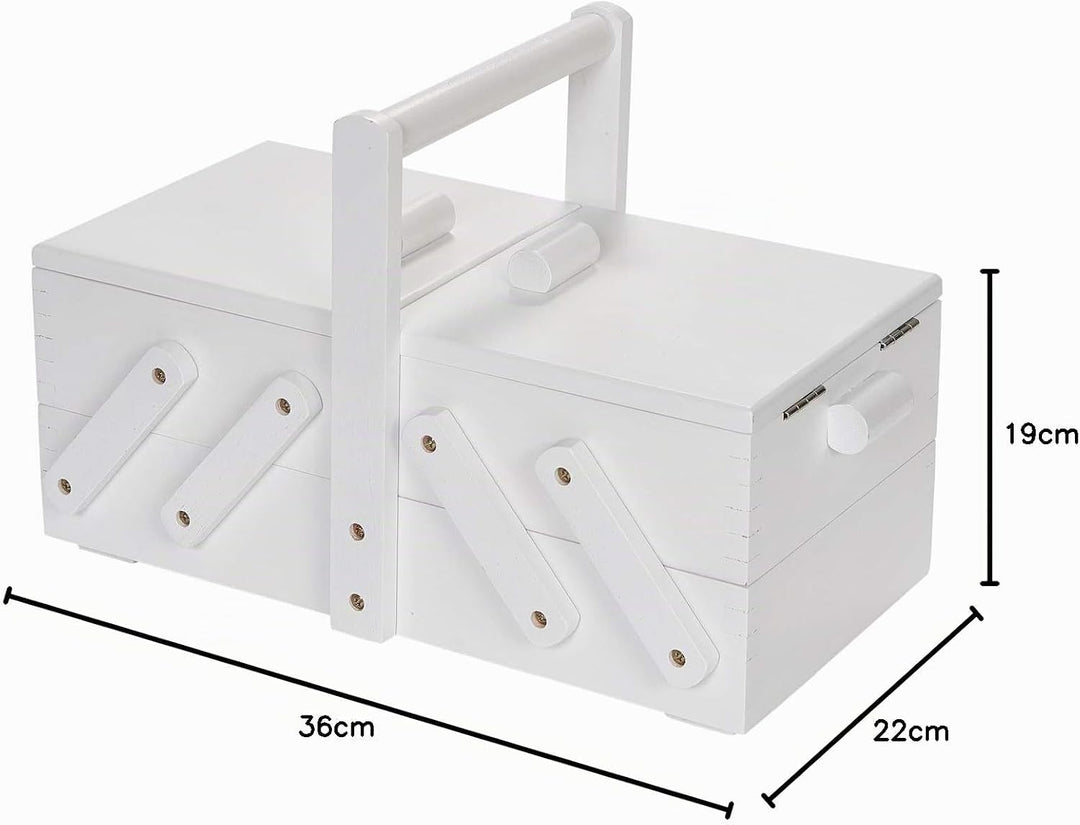 Prym 612579 Nähkasten/Nähkästchen Holz S, weiss