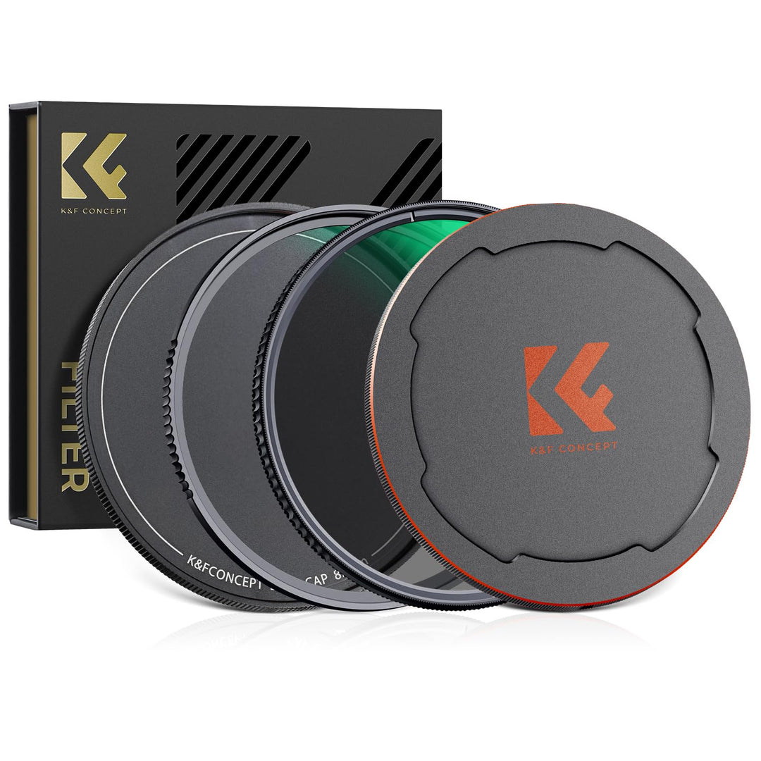 K&amp;F Concept Filter Set,Nano X-Serie Polfilter(CPL Filter),MCUV Filter,2 Objektivdeckel&amp; Aufbewahrung