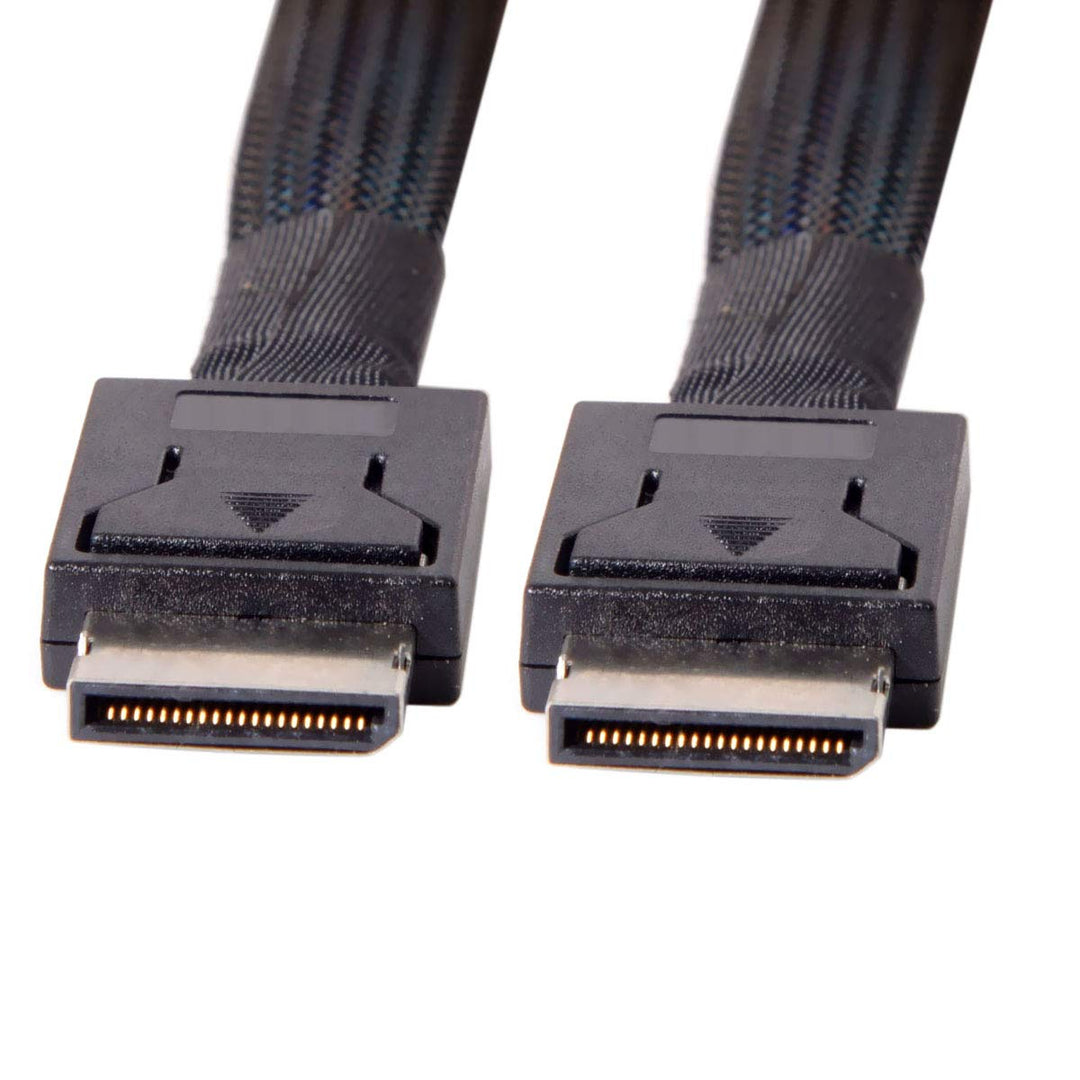 CY Cable OcuLink PCIe PCI-Express SFF-8611 4i auf OcuLink SFF-8611 SSD-Datenkabel, aktiv, 50 cm Blac