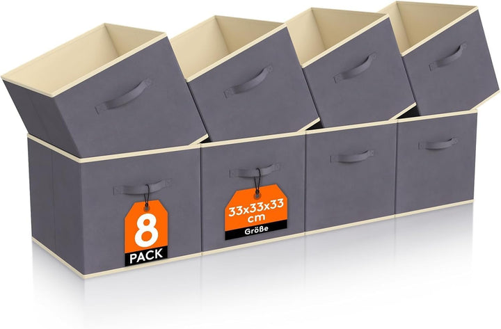 Lifewit 6 Stück Aufbewahrungsbox aus Stoff, Faltbar Aufbewahrungswürfel Kallax Boxen Aufbewahrung au