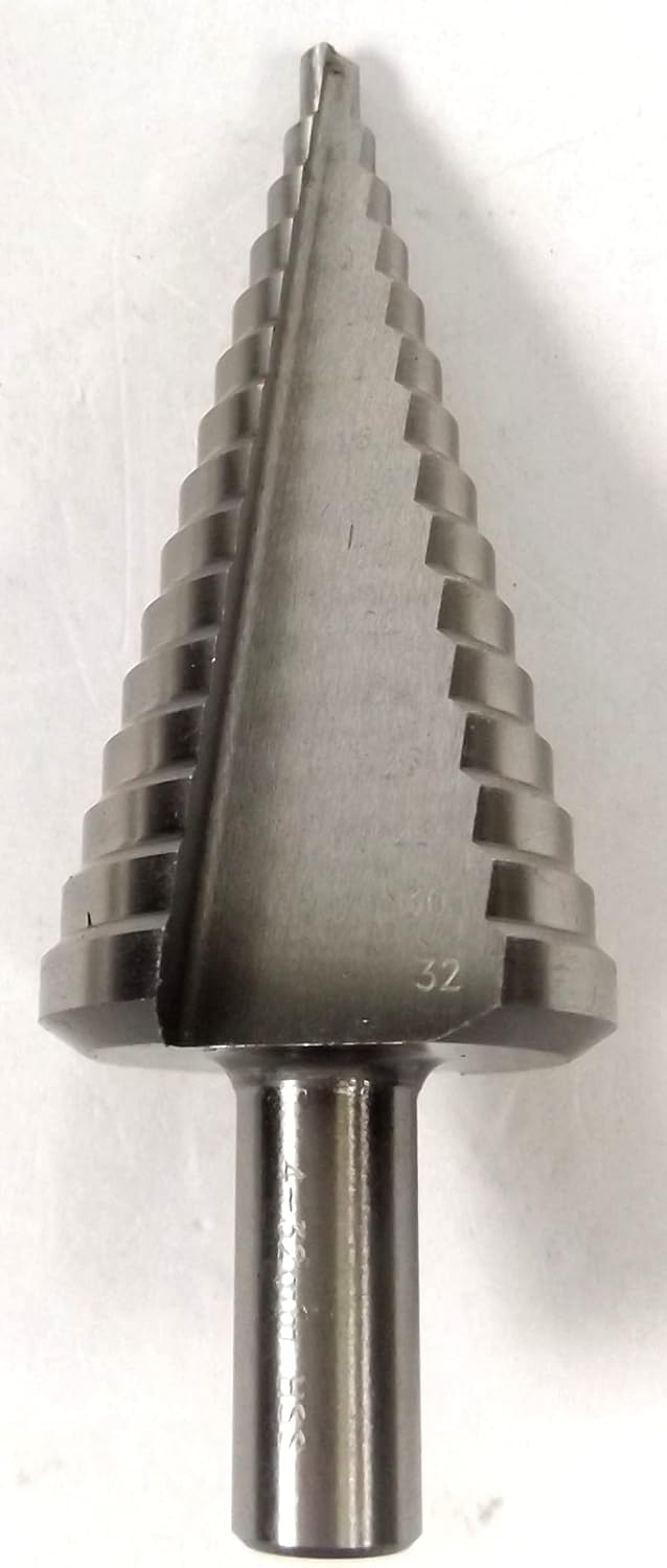 GRAPHITE Stufenbohrer, Kegelbohrer, HSS, Abstufung alle 2 mm, SS-Stahl, zum Bohren und Ausbohren von