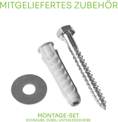 Kleiderstange Wandmontage verzinkt - Garderobenstange div. Grössen z.B. 200 x 12 cm - Garderobe Indu