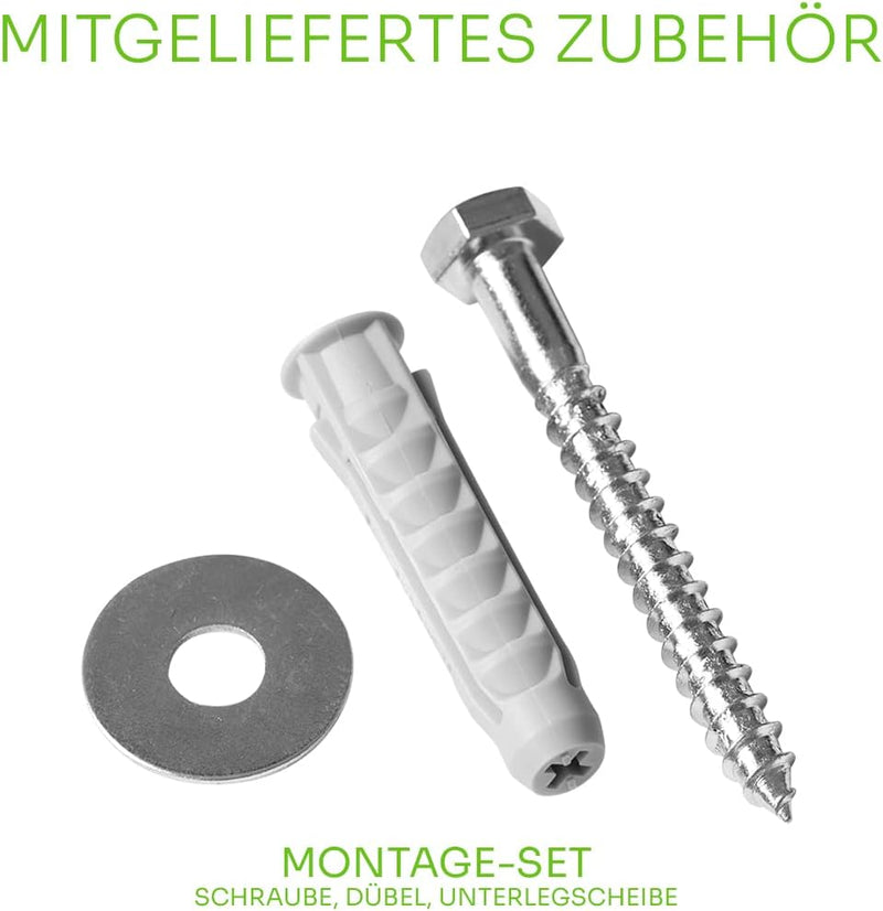 Kleiderstange Wandmontage verzinkt - Garderobenstange div. Grössen z.B. 200 x 12 cm - Garderobe Indu
