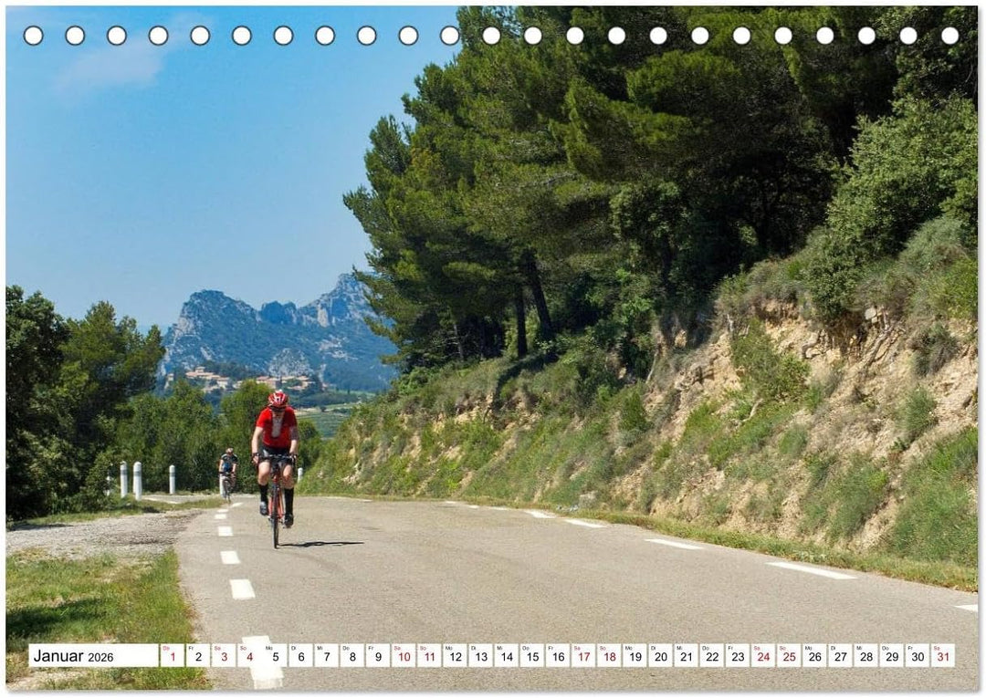 Mit dem Rennrad zum Mont Ventoux (Tischkalender 2026 DIN A5 quer), CALVENDO Monatskalender: Bilder v