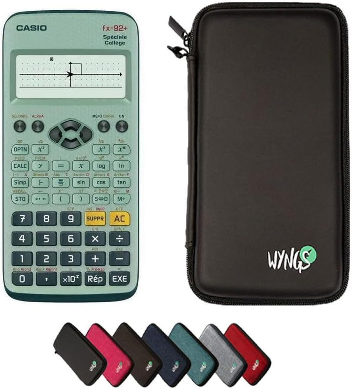 CALCUSO Sparpaket: Casio FX-92 Speciale Collège technisch-wissenschaftlicher Taschenrechner + WYNGS