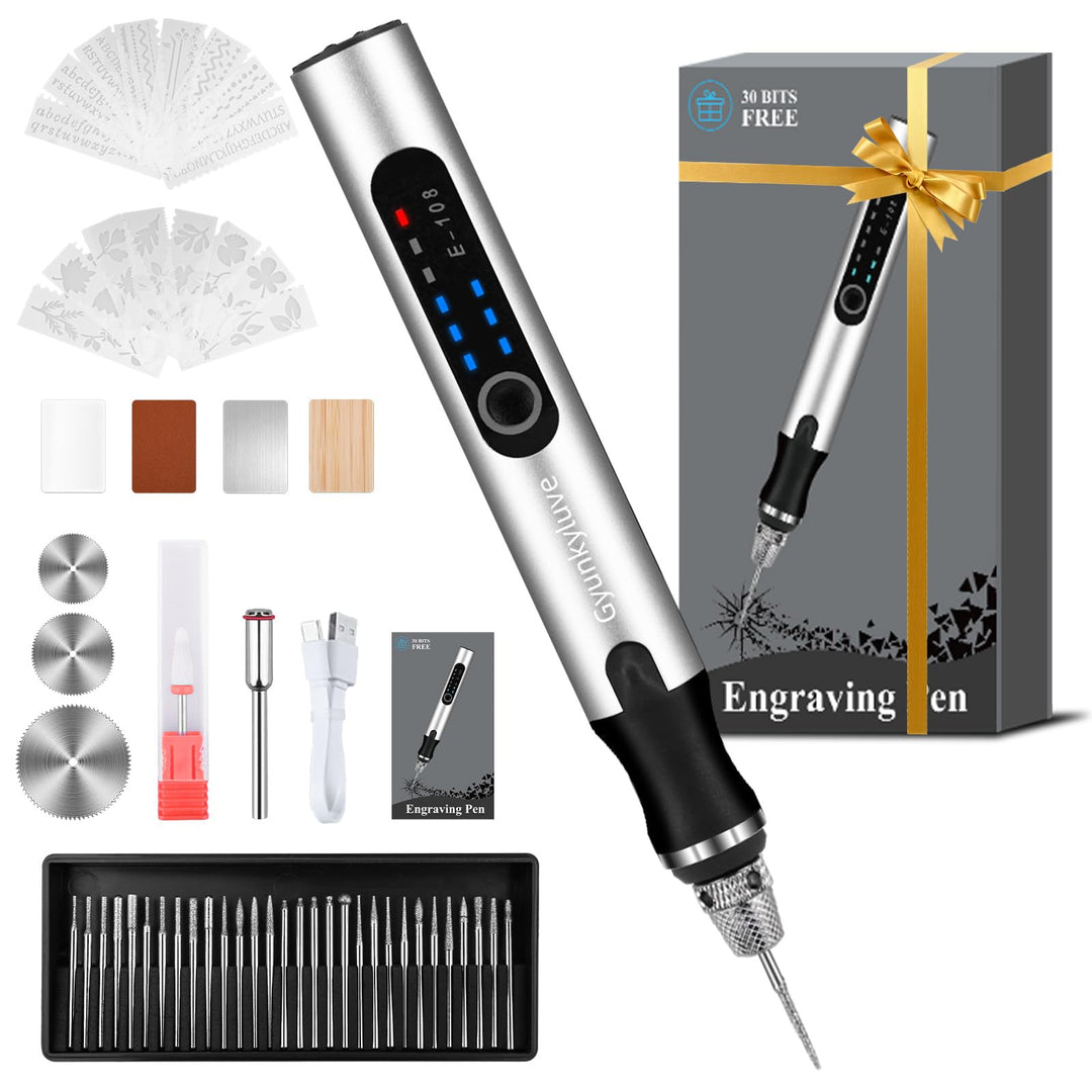 Elektrischer Gravierstift mit 50+ Teilen &amp; 3 Einstellbaren Geschwindigkeiten, Mini Gravur Stift Grav