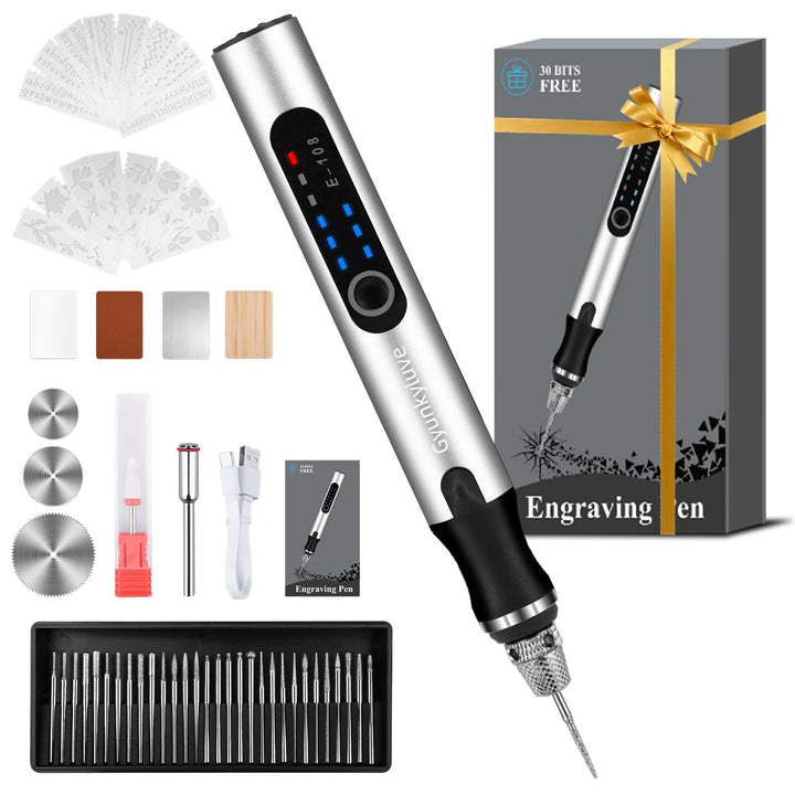 Elektrischer Gravierstift mit 50+ Teilen &amp; 3 Einstellbaren Geschwindigkeiten, Mini Gravur Stift Grav