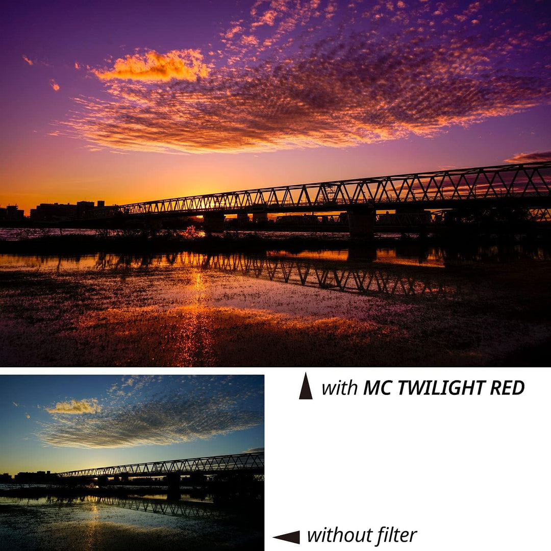 Kenko Objektivfilter mit Farbeffekt MC Twilight RED 62mm, Erzeugt inspirierende Farben am Abendhimme