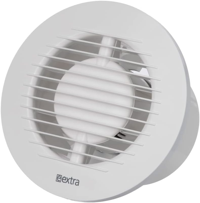 EUROPLAST Ø 100 mm Abluftventilator leise – Badlüfter weiss – Wandventilator für Küche WC Badezimmer