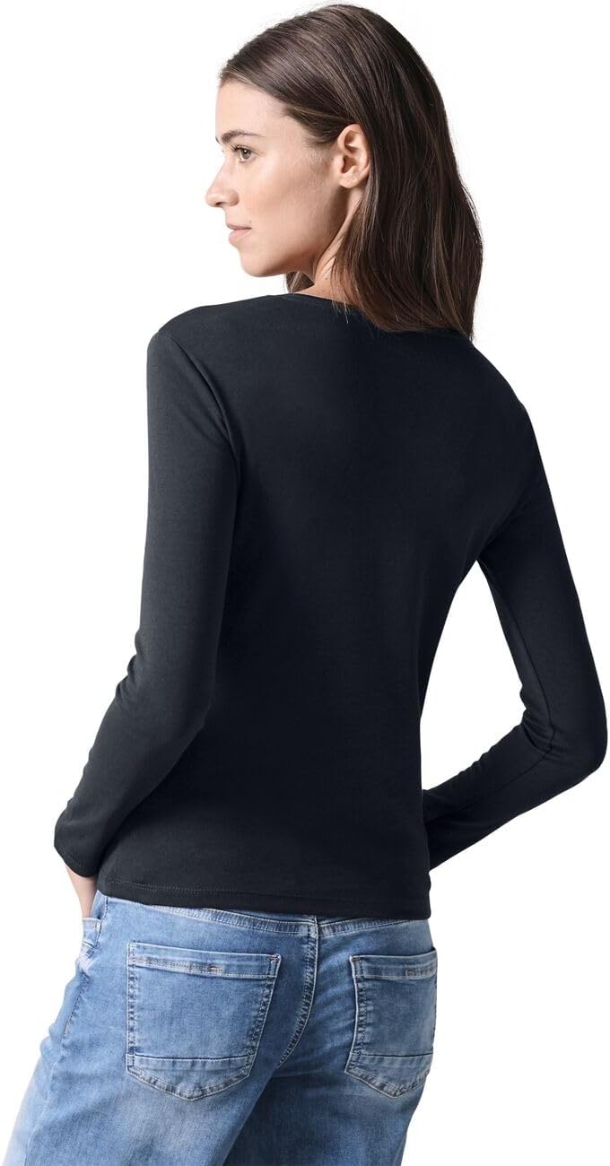 Cecil Damen Shirt mit Rundhals M Universal Blue, M Universal Blue