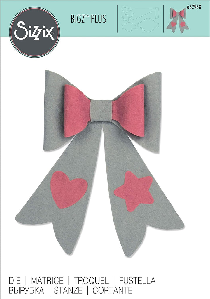 Sizzix 662968 Schleife 3 Stanzschablone, Mehrfarbig, Eine Grösse