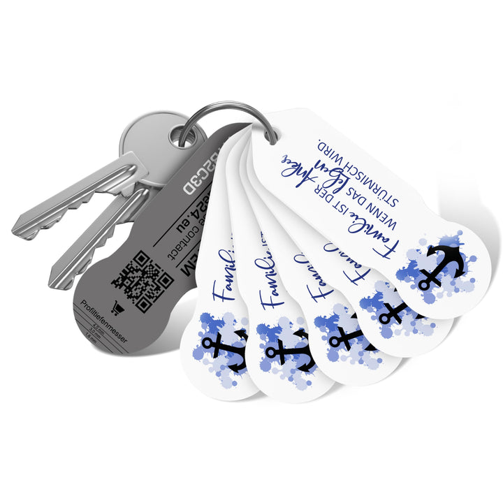 Einkaufswagenlöser Code24 Familie ist der Anker/Schlüsselanhänger Einkaufschip mit Schlüsselfundserv