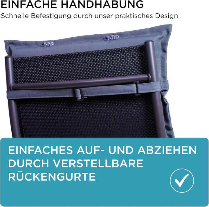 gardisun Gartenstuhlauflagen Hochlehner mit Kopfteil I Extra Dicke Sitzauflagen I Made in Europe I P