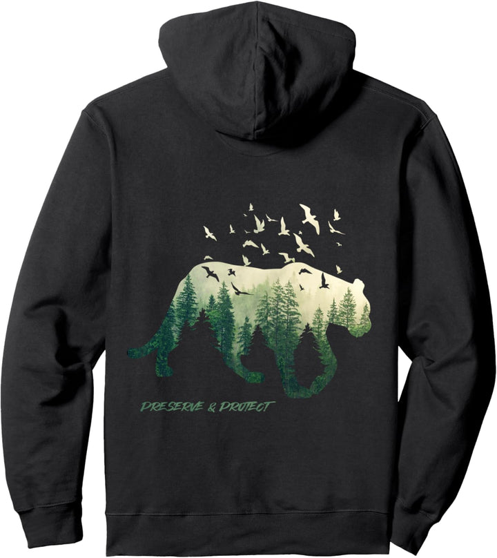 Preserve & Protect Wilder Tiger Silhouette - Tierschutz Pullover Hoodie