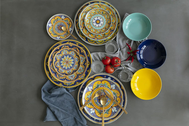 Villa d'Este Home Tivoli Set mit 3 Pizzatellern, 33 cm, aus Steinzeug (Made in Italy)