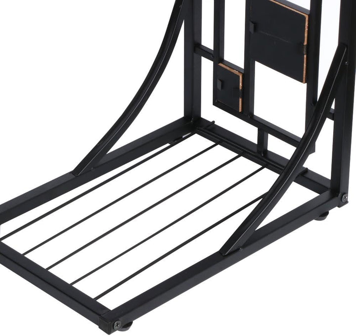 Yaheetech Beistelltisch Stabiler Couchtisch C- Form Kaffeetisch Teetisch Industrial Design Wohnzimme