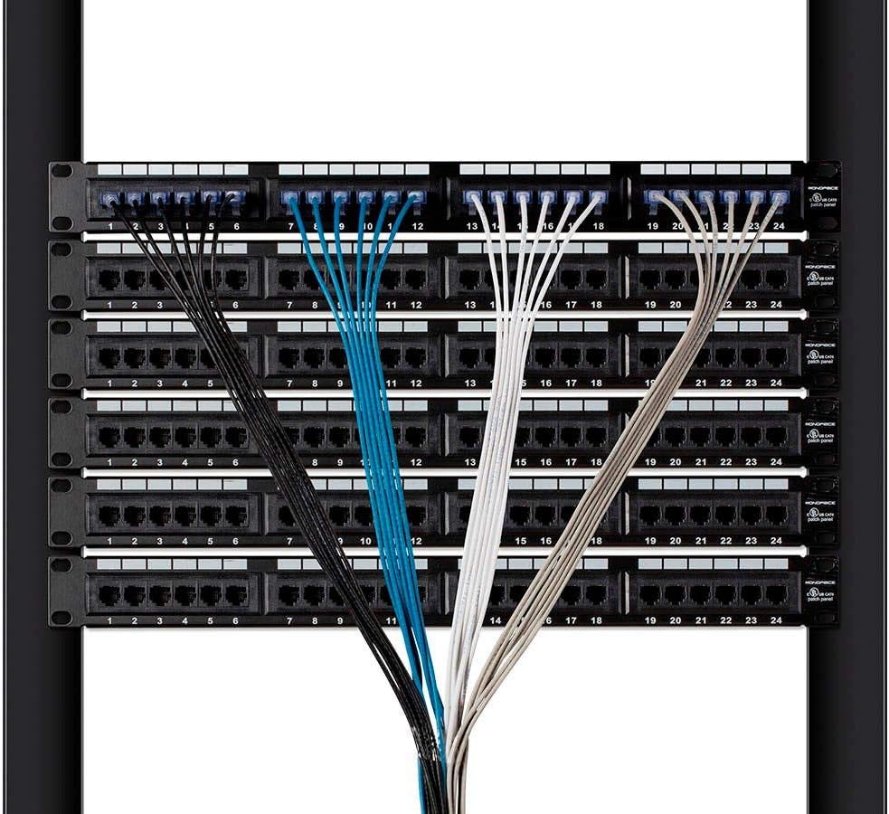 Monoprice Cat6A Ethernet-Patchkabel, 30 cm, Weiss, Netzwerk-Internetkabel, RJ45, 550 MHz, UTP, reine