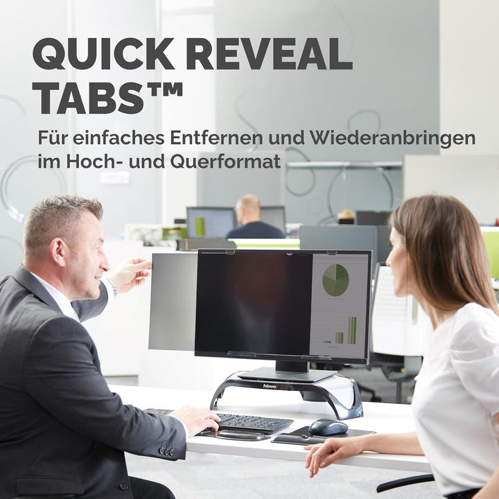Fellowes PrivaScreen Blickschutzfilter für Laptop und Monitor-Widescreen 60,9 cm (24 Zoll) 16:9 24.0
