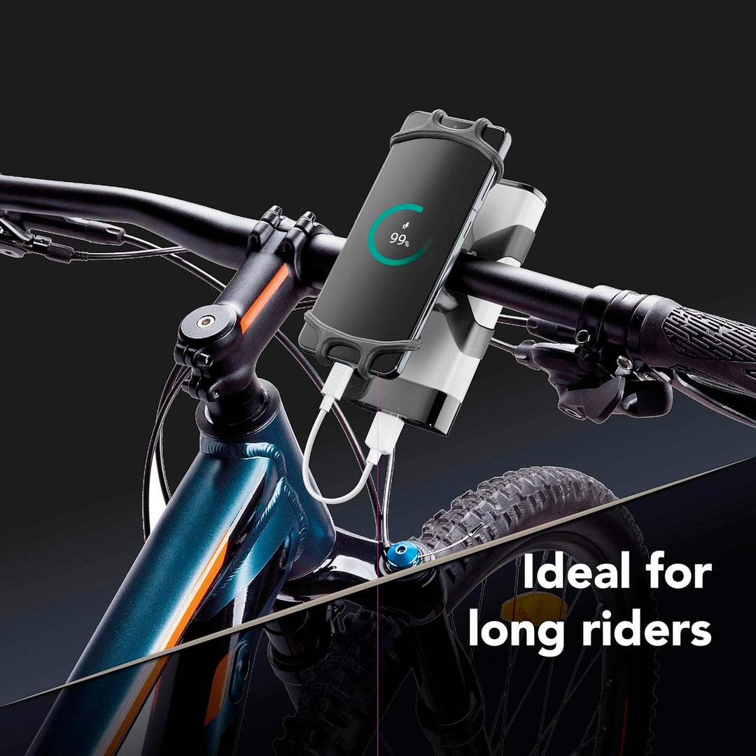 cellularline | Rider Power Bank | Halterung mit integriertem Band zum Befestigen der Powerbank am Le