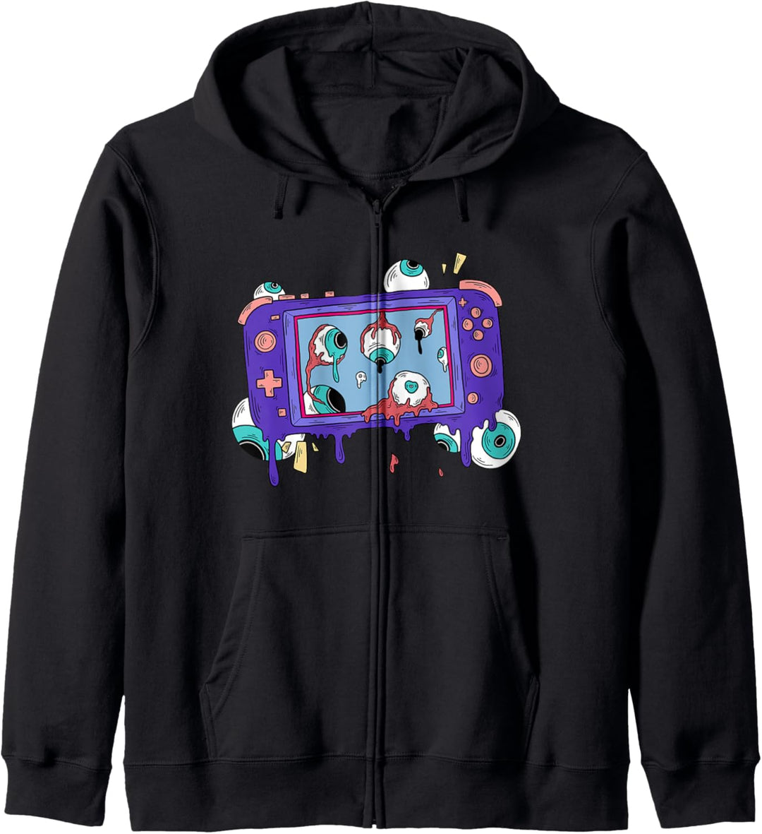 GAME GAMER ZOMBIE CONTROLLER KONSOLE HALLOWEEN Kapuzenjacke