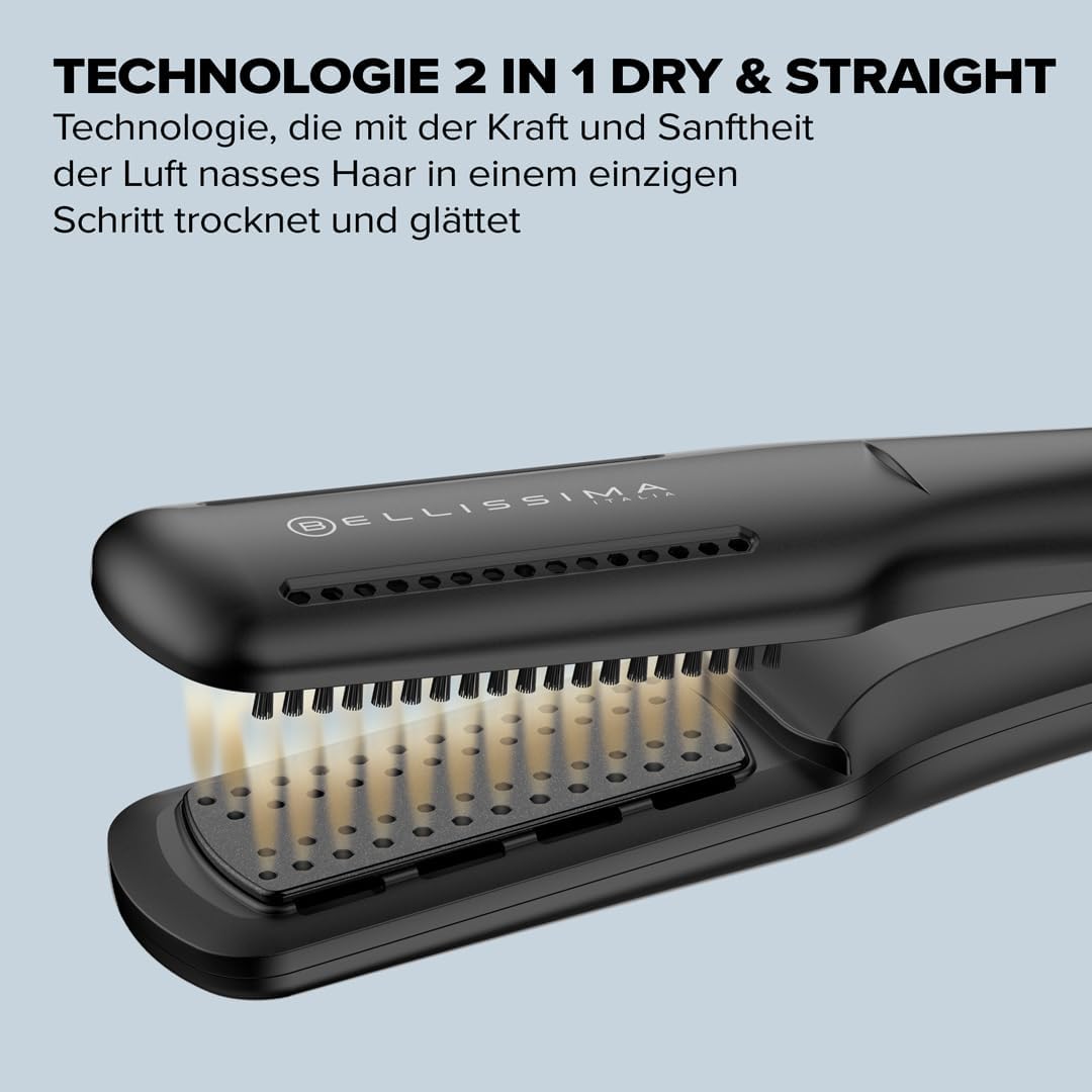 Bellissima AirSleek 2-in-1 Glätteisen, trocknet und schafft eine natürliche Glätte mit der Luft, ges