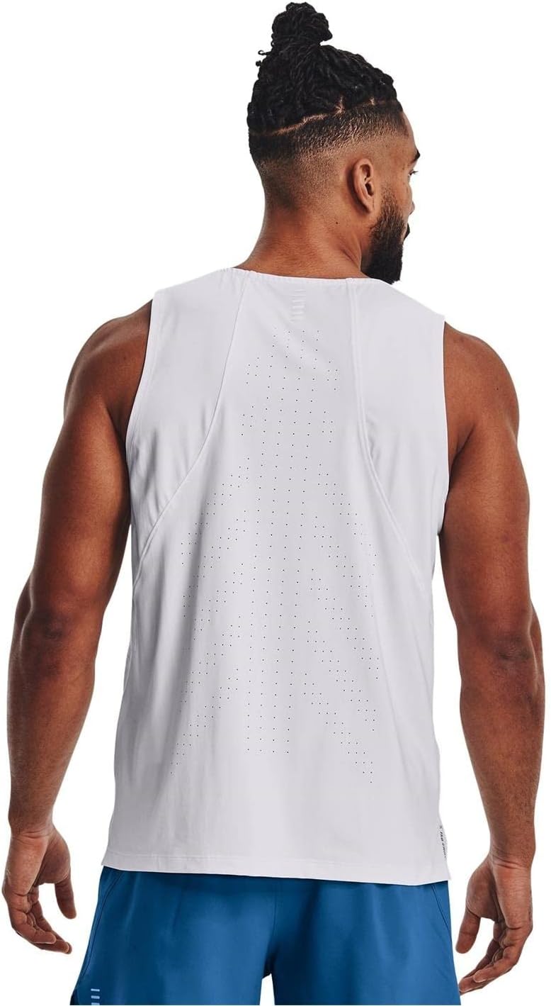 Under Armour Iso-Chill Run Laser Tanktop Herren S Weiss/Reflekt, S Weiss/Reflekt