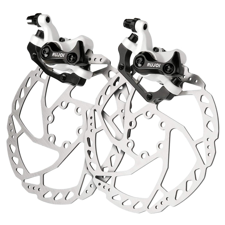 RUJOI Fahrrad-Scheibenbremsen-Kit, Aluminium-Vorder- und Hinterrad-Bremssattel, 160-mm-Rotor, werkze