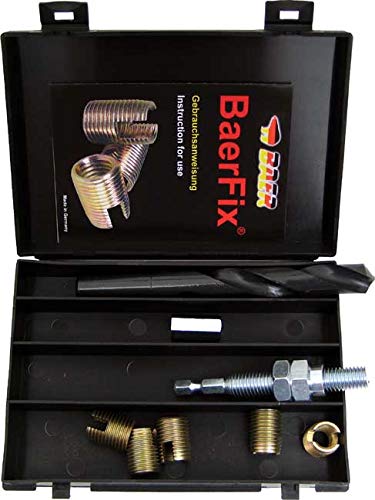 BaerFix Gewindereparatur Set M 8 x 1,25 - ECO - Gewindereparatursatz M 8 Gewinde - Gewindepanzerung