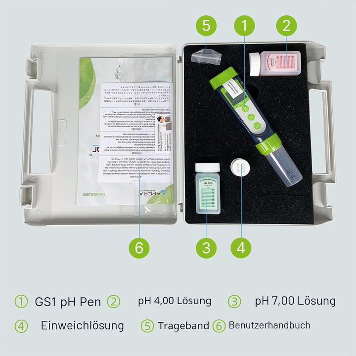 Apera GroStar GS1 pH-Taschenmessgerät-Set (Gen II) für Messungen in Hydrokulturen