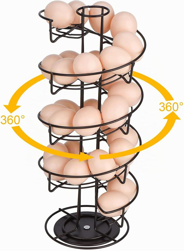 Toplife Eierspender, Eierspirale Edelstahl spiralförmiges Design, Eierständer Aufbewahrung für ca. 3