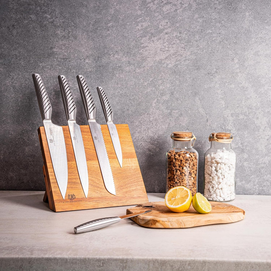 KARL HAUSMANN Messer Set ohne Block - 5 Teilig - Küchenmesser Set aus Edelstahl X30Cr13 - Kochmesser