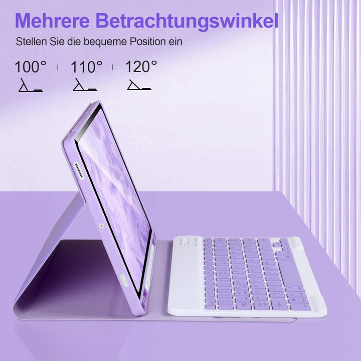 Tastaturhülle für Samsung Galaxy Tab S10 Lite/S10 FE/S9 FE/ S9,11 Zoll, 2025/2023, abnehmbare drahtl