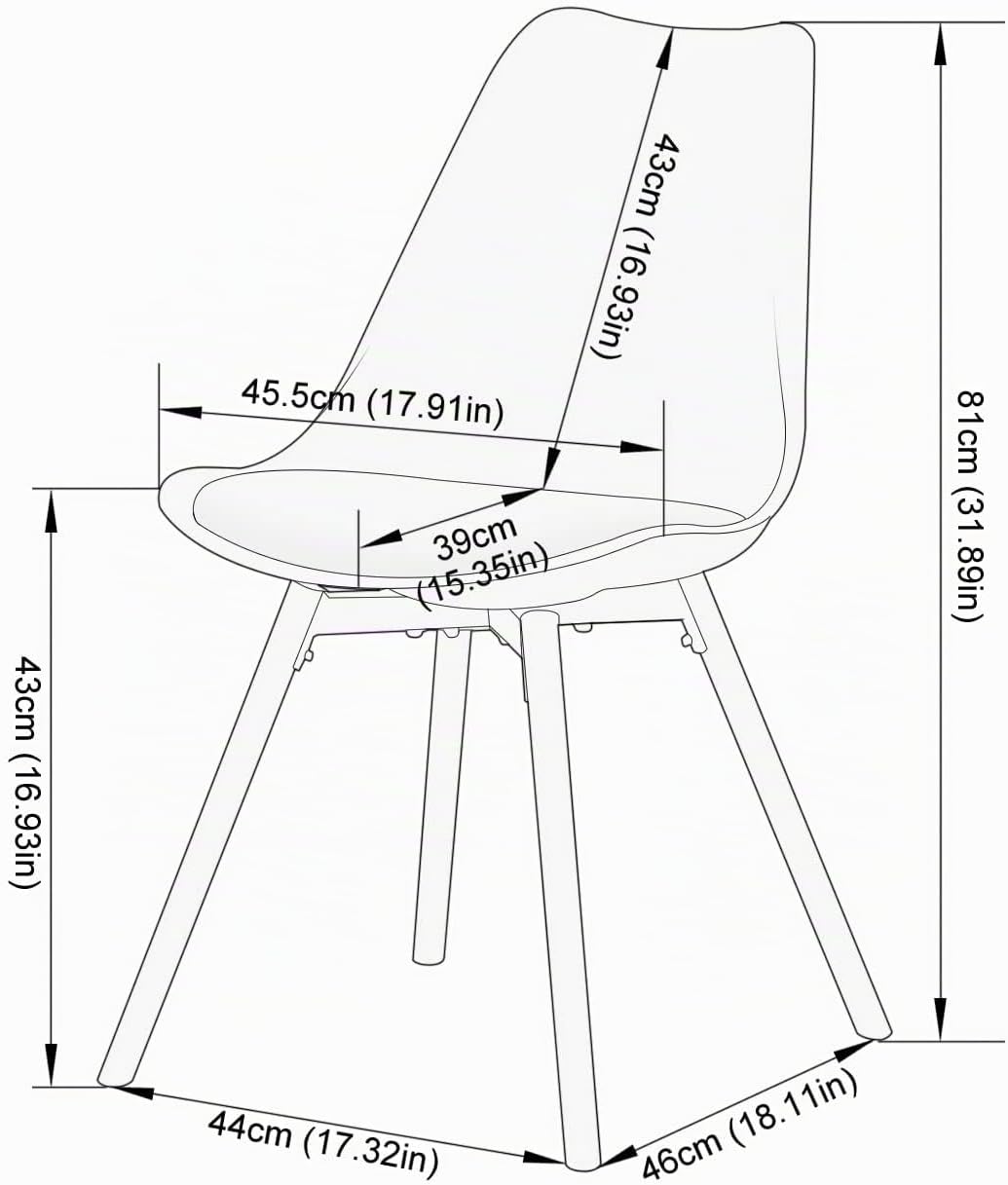 Esszimmerstühle 4er Set Polsterstuhl Küchenstühle Sitzfläche Rückenlehne Wohnzimmerstuhl Esszimmerst
