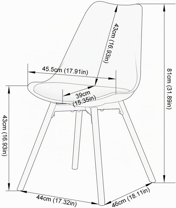 Esszimmerstühle 4er Set Polsterstuhl Küchenstühle Sitzfläche Rückenlehne Wohnzimmerstuhl Esszimmerst