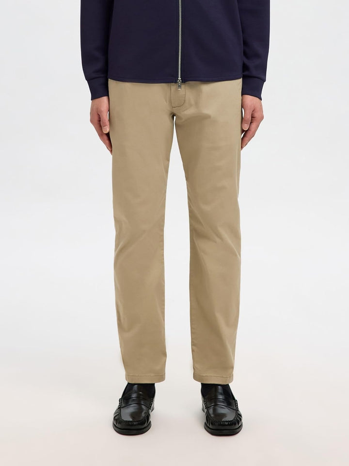 SELECTED HOMME Male Chino 175 Slim fit Flex 28W / 32L Greige, 28W / 32L Greige
