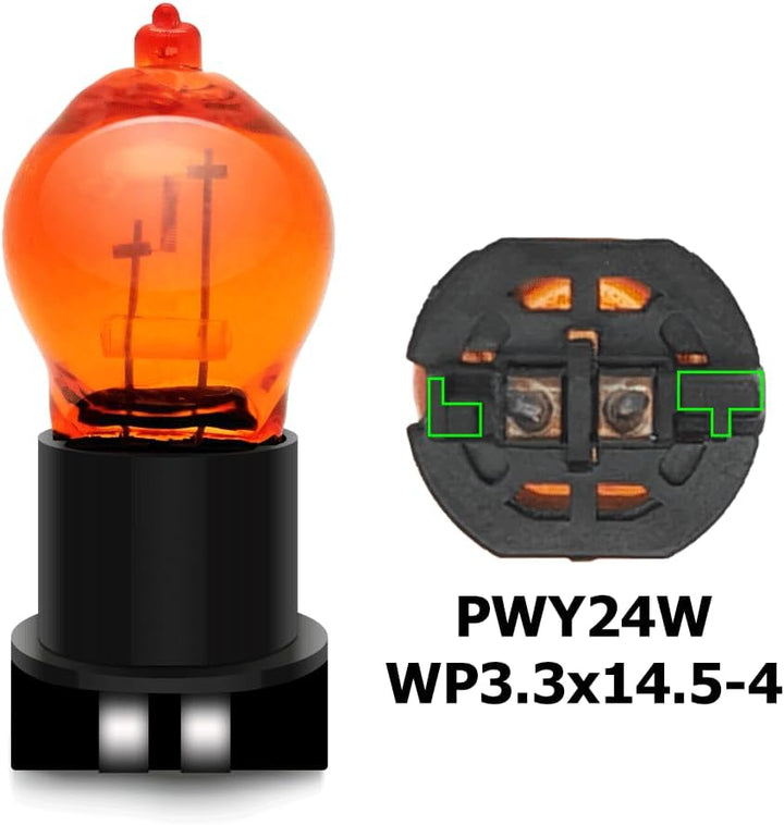 SOFOC-PWY24W Automobil Frontblinker Standlicht Tagfahrlicht etc 12V 24W Gelb 2Stk Bernsteingelb PWY2