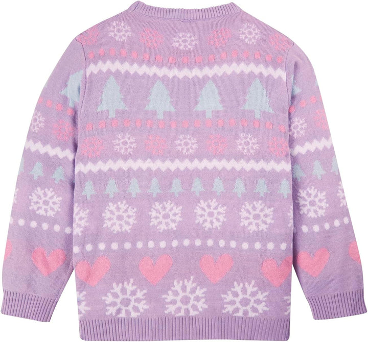 Disney Lilo &amp; Stitch Weihnachtspullover | Mädchen Xmas Pullover | Kinder Acryl Strickpullover Sweats
