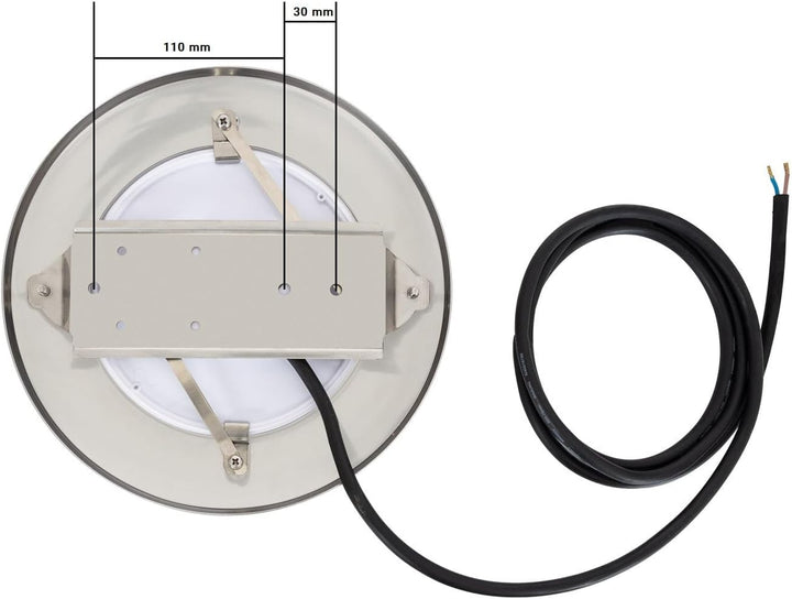 LEDKIA LIGHTING LED-Poolstrahler Oberfläche tauchfähig 12V AC/DC Rostfreier Edelstahl IP68 35W Kalte