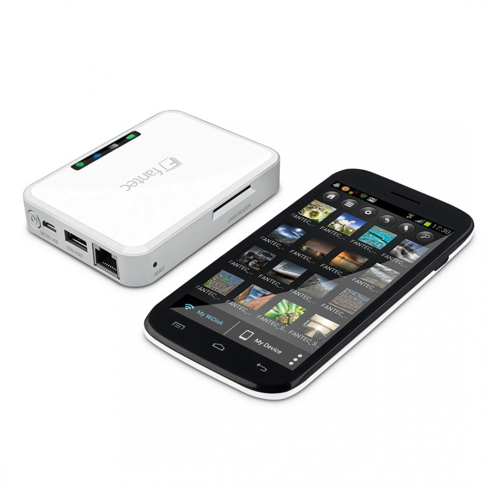 FANTEC MWiD25-DS Mobile WLAN Docking Station (RJ45 und USB 2.0 Host Anschluss, SD Karten Slot, inter