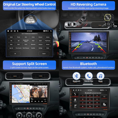 Podofo Autoradio 2 Din mit Wireless Apple Carplay Android Auto Bluetooth, Android 13 Doppel Din Auto