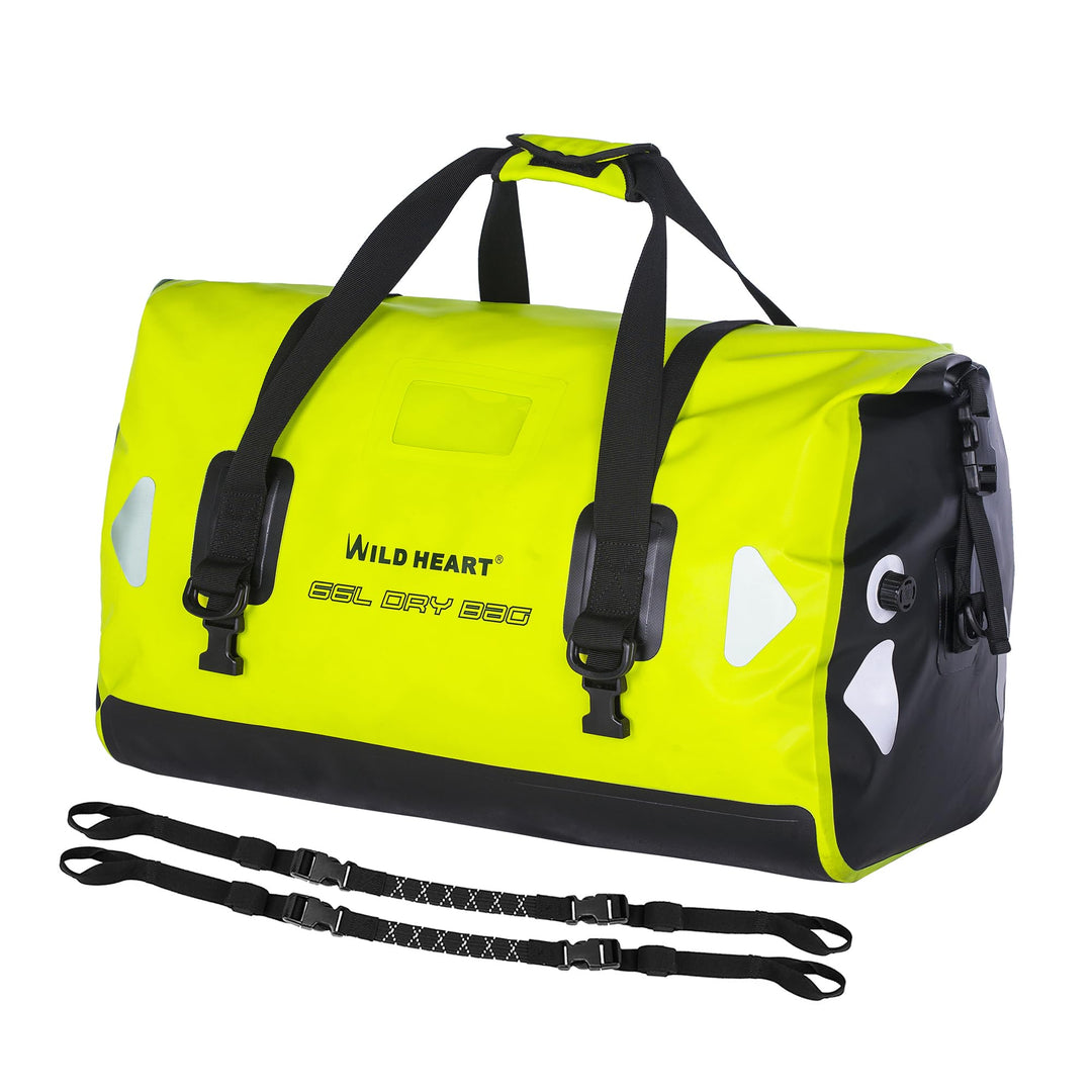 WILD HEART wasserdichte Reisetasche, 40 l 66 l, 100 l, mit verschweissten Nähten, Schultergurten, Ne
