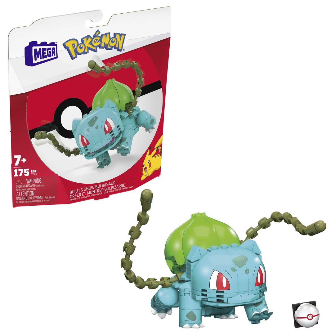 MEGA POKÉMON Bisasam - Bauset mit beweglicher Figur und Kampfeffekten, 175 Bausteine, inklusive Poké