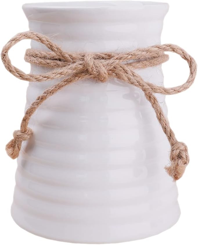 LESING Künstliche Blumen mit Vase Gefälschte Seidenblumen in Vase Gardenia Blumen Dekoration für Zuh
