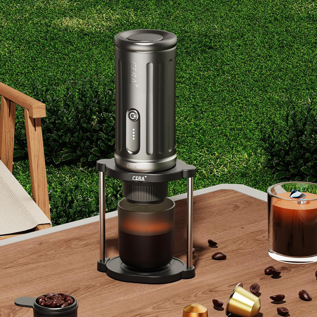 CERA+ Kaffeeständer mit schwerer Basis,tragbar für Espresso&Pour Over,Rutschfester klappbarer Drippe
