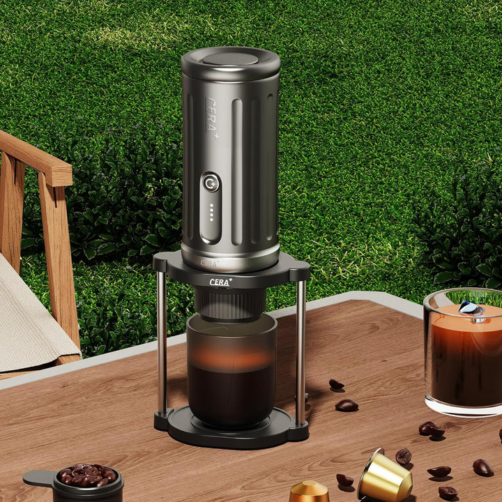 CERA+ Kaffeeständer mit schwerer Basis,tragbar für Espresso&Pour Over,Rutschfester klappbarer Drippe
