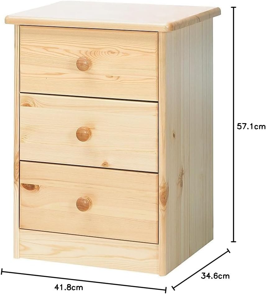 Steens Mario Natural Lacquer 3-Drawer Chest